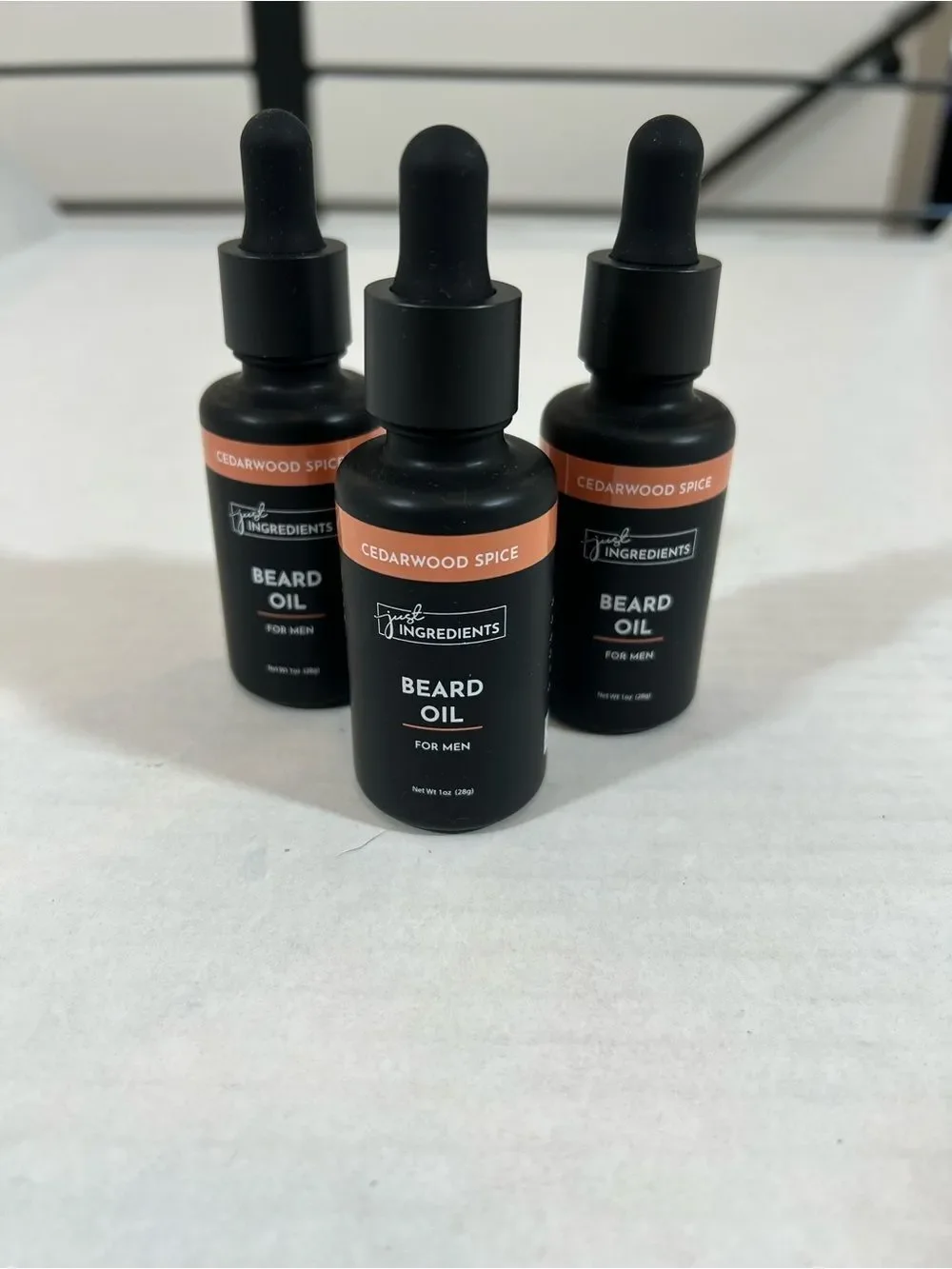 3-Pack - Just Ingredients Beard Oil Cedarwood Spice
